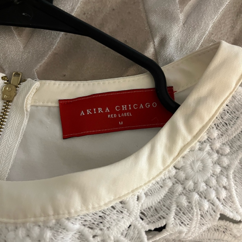 White top with floral decal - see through